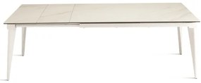 Tavolo allungabile 240 cm ULISSE con top grčs porcellanato effetto Marmo Bianco