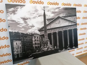 Quadro su tela – Basilica romana in bianco e nero