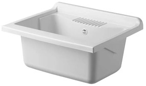 Vasca lavatoio 60x50 cm in resina bianca per interni ed esterni