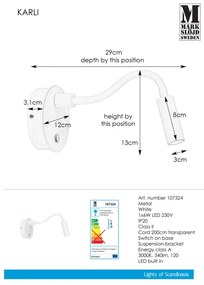 Markslöjd 107324 - Applique a LED KARLI LED/6W/230V