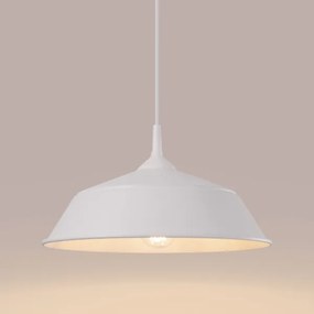 Sollux SL.1327 - Lampadario a sospensione con filo FRIKA 1xE27/15W/230V diametro 34 cm bianco