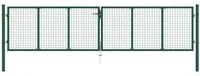 Cancello da Giardino a Rete in Acciaio 400x75 cm Verde cod mxl 76535