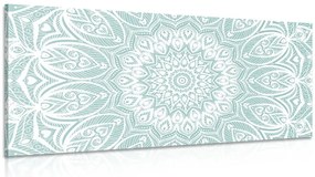 Quadro su tela – Mandala armonia su sfondo blu