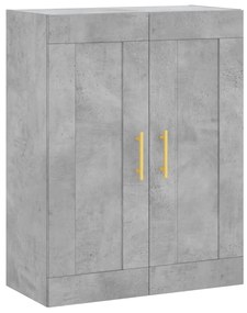 Credenza Grigio Cemento 69,5x34x180 cm in Legno Multistrato