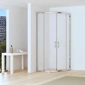 Kamalu - Box doccia 90x90cm semicircolare altezza ridotta 170 cm | CHIARA CURV-R