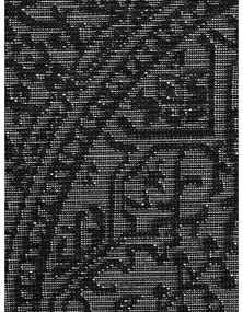 Tappeto da interno/esterno rotondo bianco e nero ø 160 cm Duet Kona – NORTHRUGS