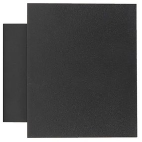 Applique da parete di design nera e oro rettangolare - Sola