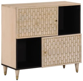 Credenza 80x33x75 Cm İn Legno Massello Di Mango /
