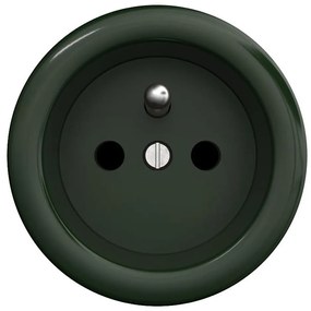 Kliklap - Presa domestica in stile retrò senza placca 230V verde