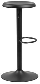 Sedia da bar nera in metallo con altezza regolabile (altezza della seduta 59 cm) Finch – Actona