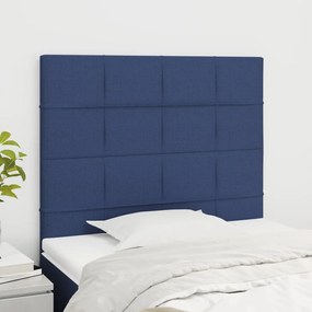 Testiera 2 Pz Blu 100x5x78/88 Cm İn Tessuto /