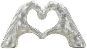 Scultura Lover Silver Cm 25X7,5X13,5 Elegante Decorazione