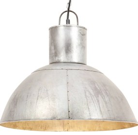 Lampada A Sospensione 25 W Argento Rotonda 48 Cm E27 /