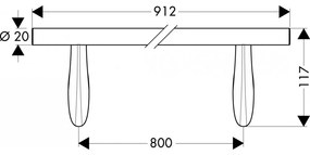 Porta Salviette 91 Cm Cromo Massaud 42280000 Hansgrohe