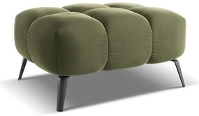 Poggiapiedi verde con rivestimento in velluto Nalu – Makamii