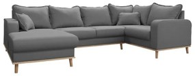 Divano angolare grigio (angolo sinistro) Beata - Ropez