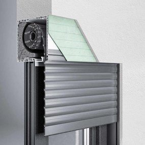 Tapparelle sovrapposte, bianco traffico simile a RAL 9016, 80x80 cm o su misura, modello basico, configura individualmente