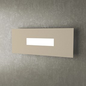 Applique Moderna Rettangolare Wally Metallo Sabbia 2 Luci 2G11 40Cm