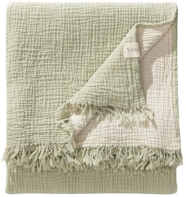 Lytte Plaid in cotone Lilo Verde chiaro 130x170 cm - Tappeto design moderno soggiorno