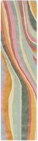 Passatoia in lana fatta a mano con motivo in rilievo Abstract Flow