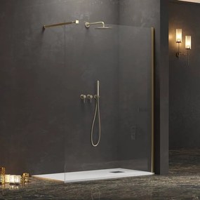 Kamalu - Walkin doccia 90 cm con profilo finitura oro satinato | KW-100G