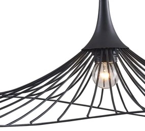 Lampadario a sospensione con filo ARIELLE 1xE27/20W/230V diametro 50 cm nero