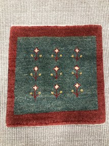 Gabbeh Tappeto persiano 40x40 Verde (Iran) Annodato A Mano