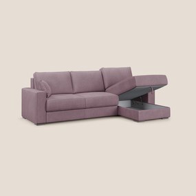 Dream Divano letto angolare in microfibra effetto pelle smacchiabile T15 rosa