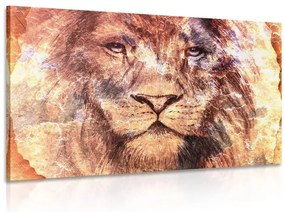 Quadro su tela – Volto del leone