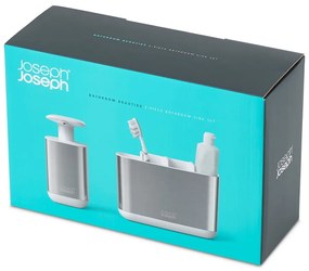 Set di accessori da bagno in acciaio inox in argento EasyStore - Joseph Joseph