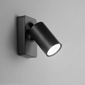 Spot Contemporaneo Oddy Alluminio Nero 1 Luce Gu10 Ip20