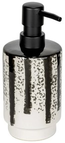 Dispenser per sapone bianco e nero in ceramica 340 ml Subiza – Wenko