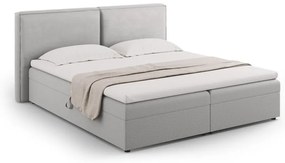 Letto boxspring in grigio chiaro con contenitore 180x200 cm Arendal – Cosmopolitan Design