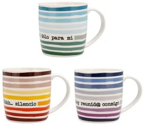 Tazza Mug Quid 4u Multicolore Ceramica 330 ml (12 Unità) (Pack 12x)