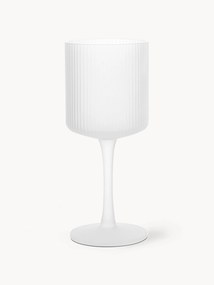 Set di 2 bicchieri da vino bianco in vetro soffiato con scanalatura in rilievo Ripple