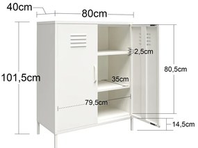 Armadio in metallo verde 40x102x80 cm Mission District - Støraa