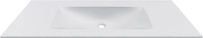 Lavabo da incasso per mobili 120,5 cm in keratek bianco opaco | KK-1205BEL - KAMALU