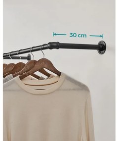 Set di 2 appendiabiti da parete per grucce LINEA, nero