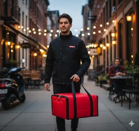 Borsa Termica Porta Pizze da Asporto 6 Cartoni Safemi Express 6 Rossa...