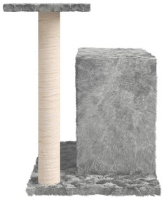 Albero per gatti con tiragraffi in sisal grigio chiaro 51 cm