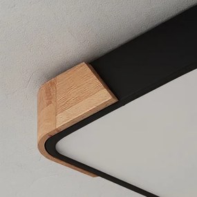 Brilagi - Plafoniera a LED PILANA LED/24W/230V rovere/nero 32x32 cm