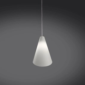 Sospensione Moderna Calle Polilux ® Bianco E Metallo Cromo 1 Luce E27