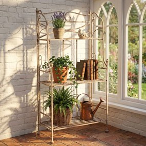 DORIANE - scaffale 3 piani stile provenzale in ferro verniciato