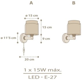 Dalber 76879 - Applique per bambini BABY CHICK 1xE27/15W/230V