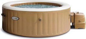 Intex 28426EX PureSpa Vasca Idromassaggio Gonfiabile Bubble Massage 4 posti 120 Getti Riscaldatore PVC Beige 196x71 cm Con Accessori 4 posti Beige