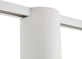 Sistema di illuminazione a binario moderno bianco con 2 faretti monofase - Iconic Rondoo Up