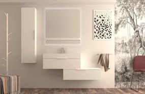Armadietto bagno a terra Modula BADEN HAUS 1 cassetto P 45 x L 90 x H 27 cm bianco opaco