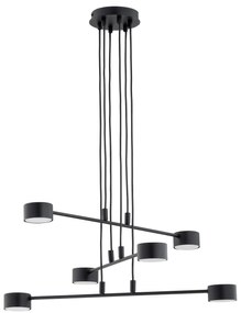 Lampadario a Sospensione in Acciaio GX53 MODUS 6 Nero 6xGX53