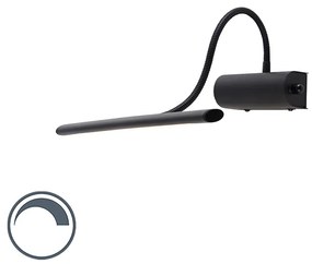 Applique da parete di design nera 32 cm con LED e dimmer - Tableau