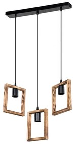 Zuma Line ASZ.1679 - Lampadario a sospensione con filo ATRIA 3xE27/20W/230V pino/nero